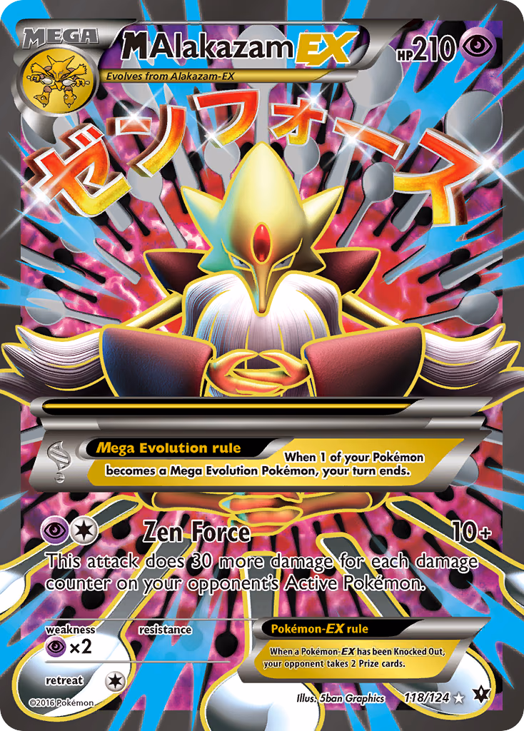 M Alakazam-EX Pokemon card (118/124, Fates Collide)