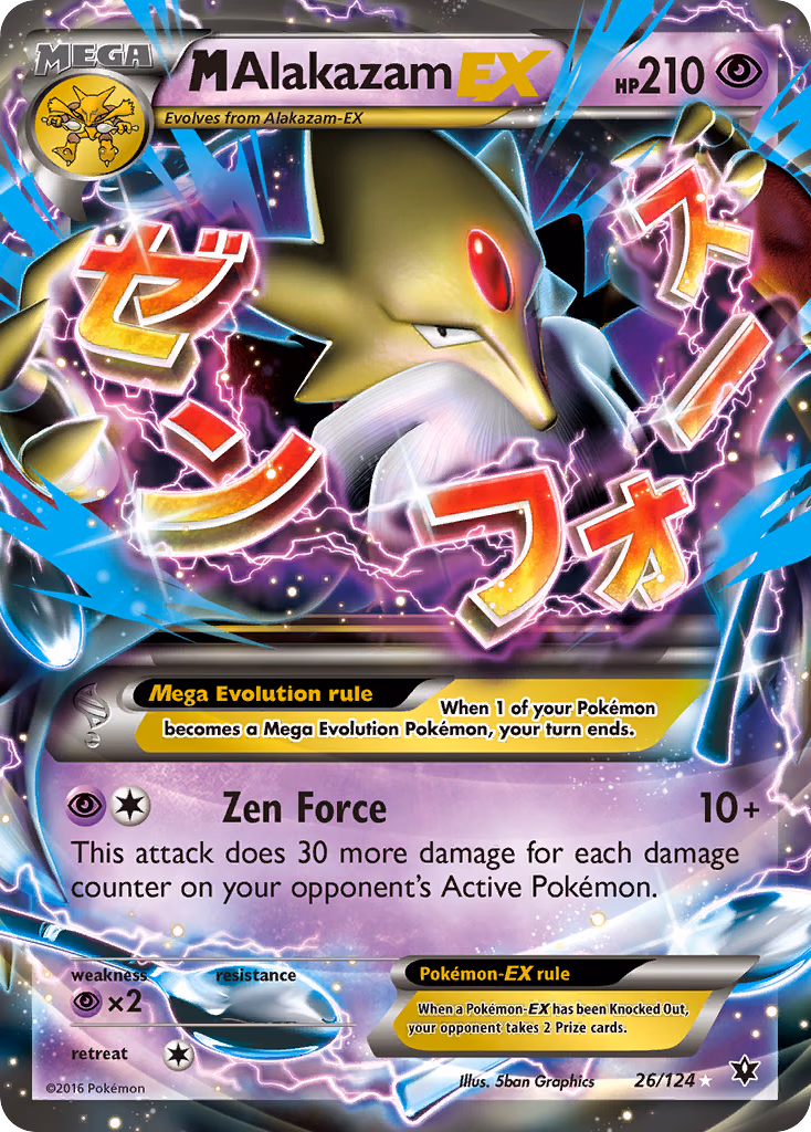 M Alakazam-EX Pokemon card (26/124, Fates Collide)