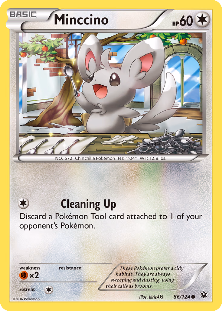Minccino Pokemon card (86/124, Fates Collide)