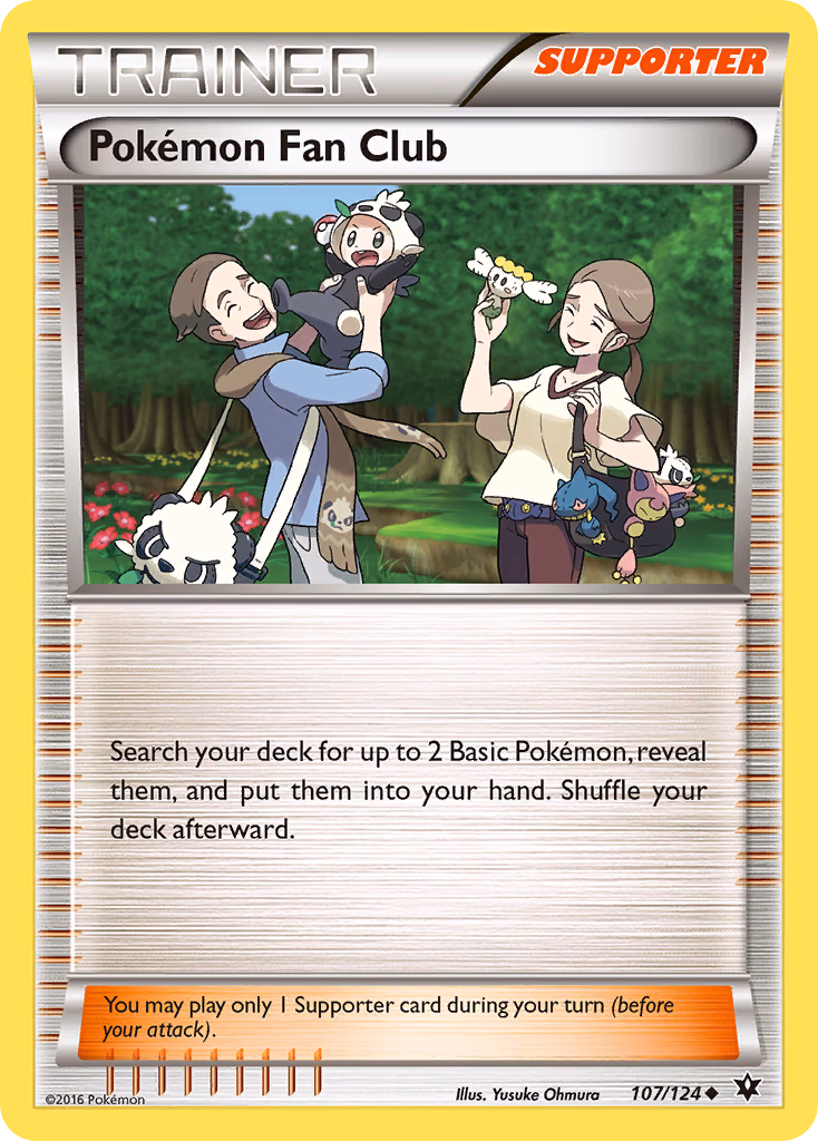 Pokémon Fan Club Pokemon card (107/124, Fates Collide)