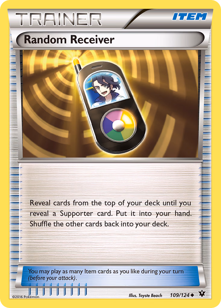 Random Receiver Pokemon card (109/124, Fates Collide)