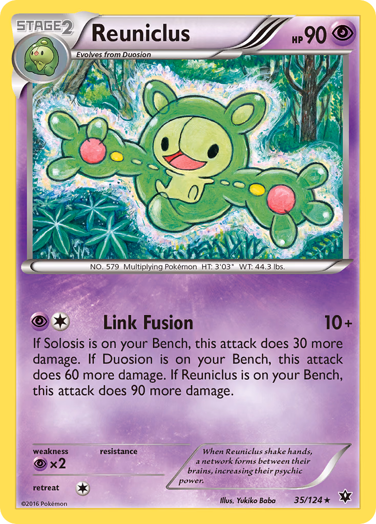 Reuniclus Pokemon card (35/124, Fates Collide)