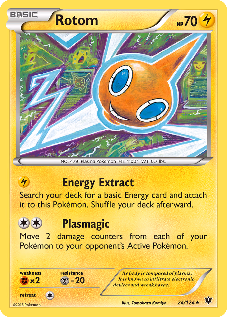 Rotom Pokemon card (24/124, Fates Collide)