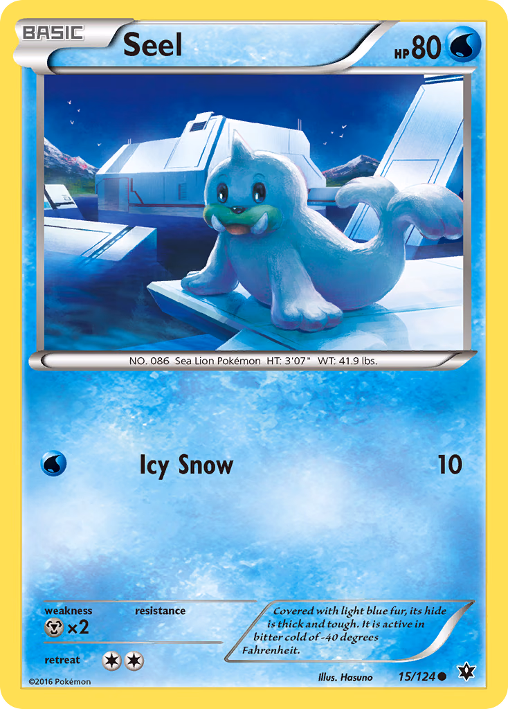 Seel Pokemon card (15/124, Fates Collide)