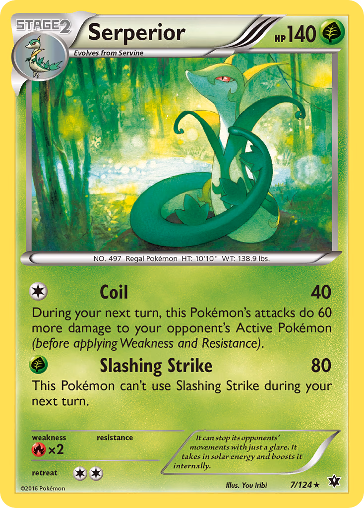 Serperior Pokemon card (7/124, Fates Collide)