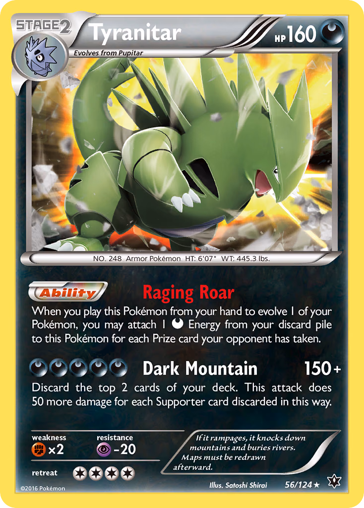 Tyranitar Pokemon card (56/124, Fates Collide)