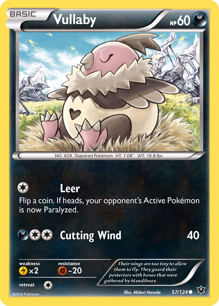 Vullaby Pokemon card (57/124, Fates Collide)