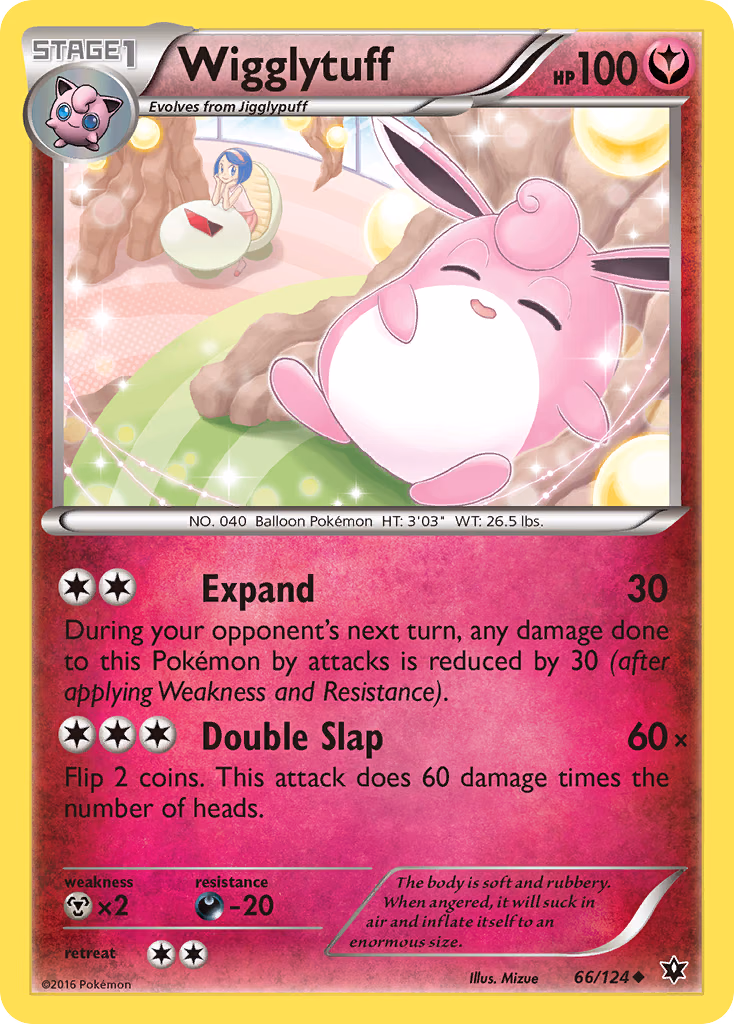 Wigglytuff Pokemon card (66/124, Fates Collide)