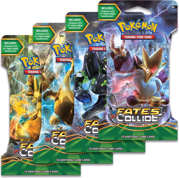 Pokemon Fates Collide Sleeved Booster Pack Art Bundle [Set of 4]