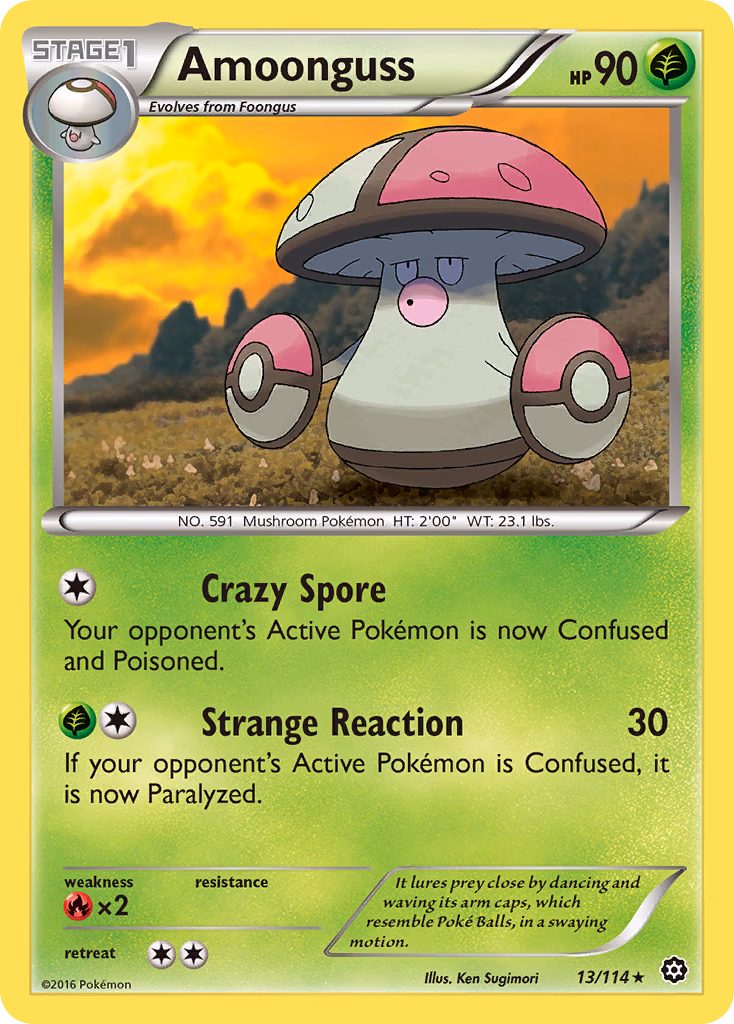 Amoonguss Pokemon card (13/114, Steam Siege)