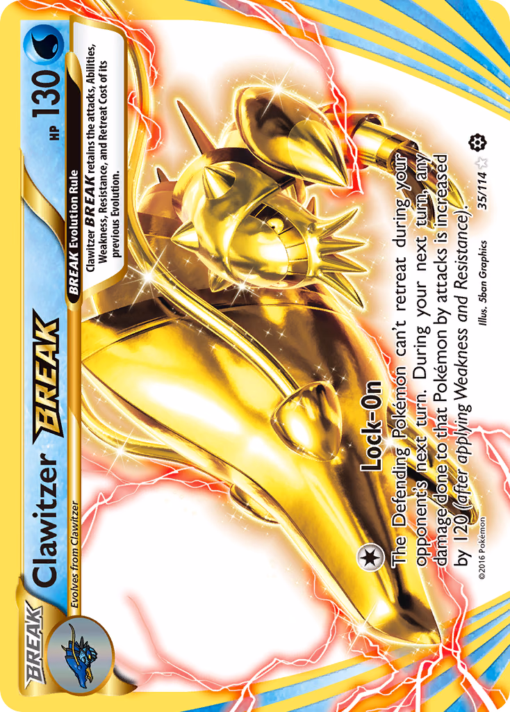 Clawitzer BREAK Pokemon card (35/114, Steam Siege)