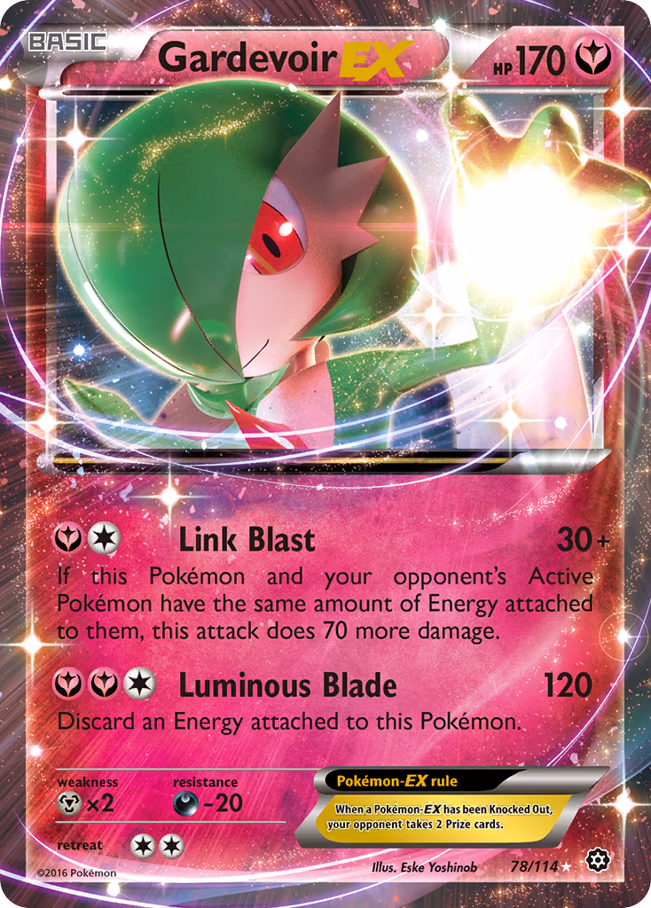 Gardevoir-EX Pokemon card (78/114, Steam Siege)