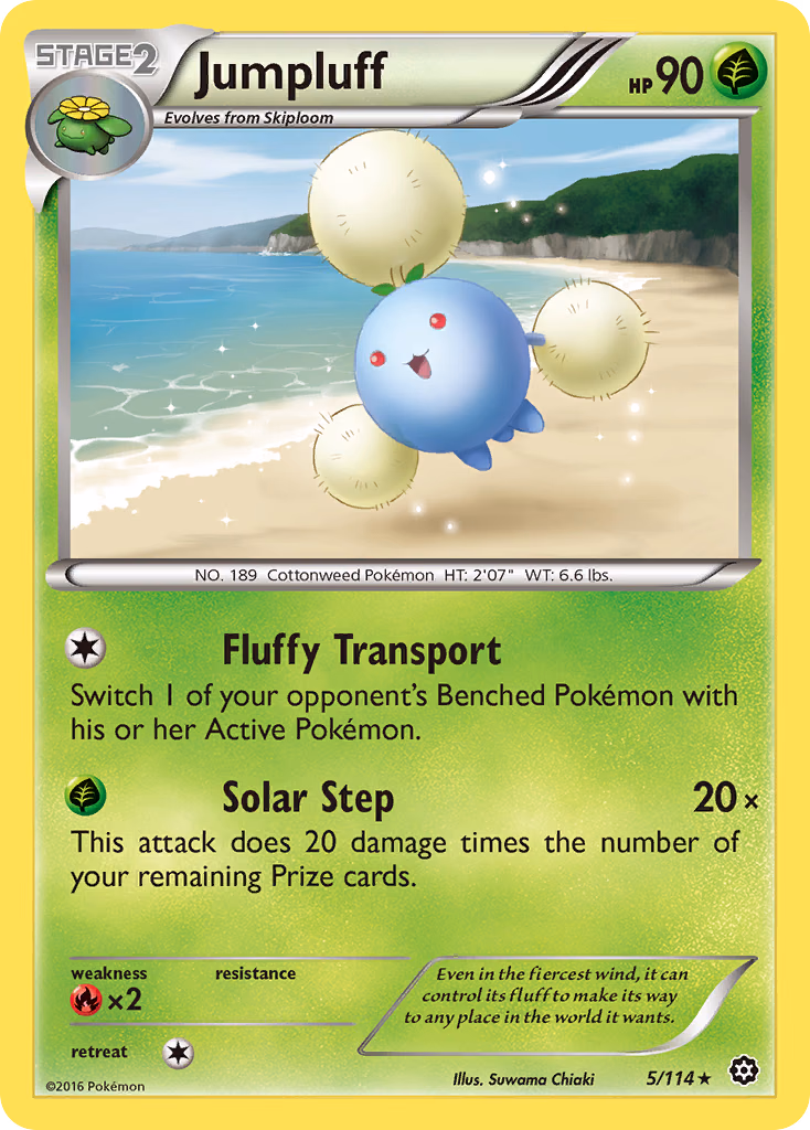 Jumpluff Pokemon card (5/114, Steam Siege)
