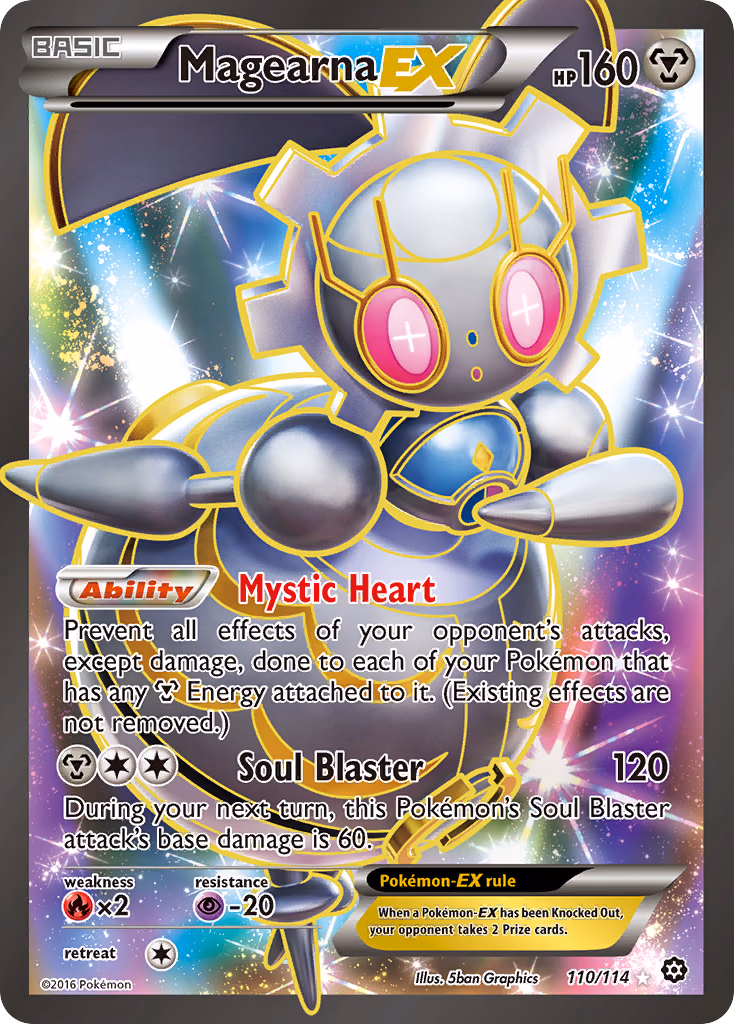 Magearna-EX Pokemon card (110/114, Steam Siege)
