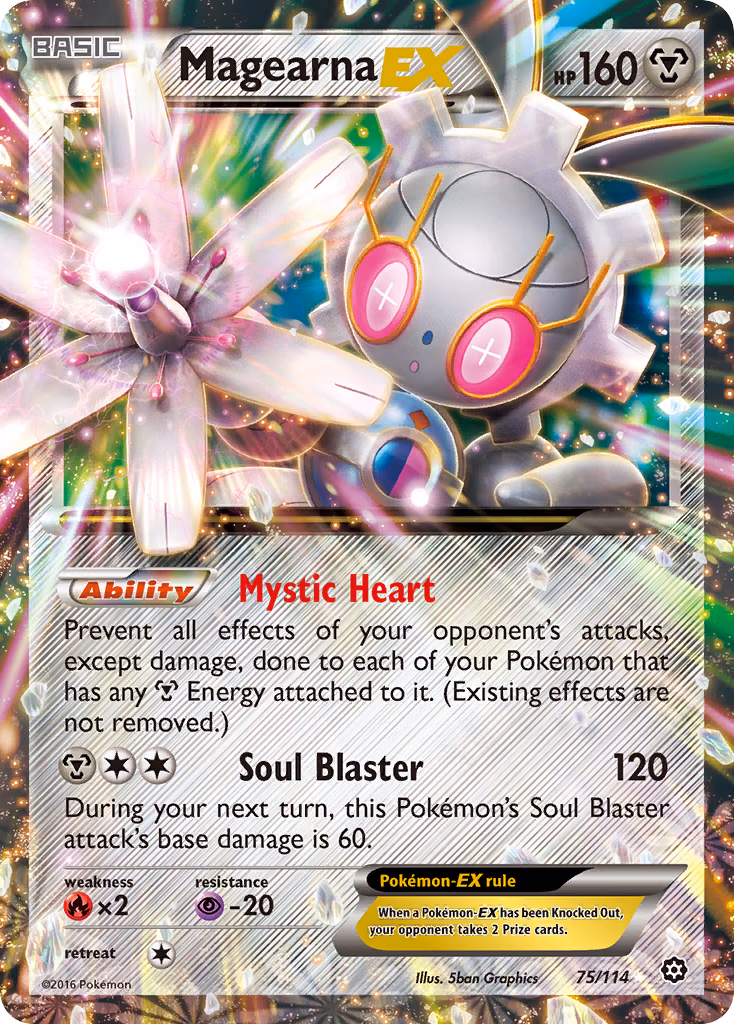 Magearna-EX Pokemon card (75/114, Steam Siege)