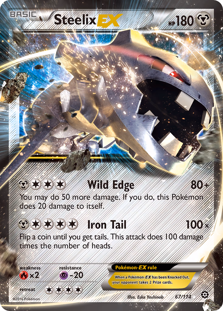 Steelix-EX Pokemon card (67/114, Steam Siege)