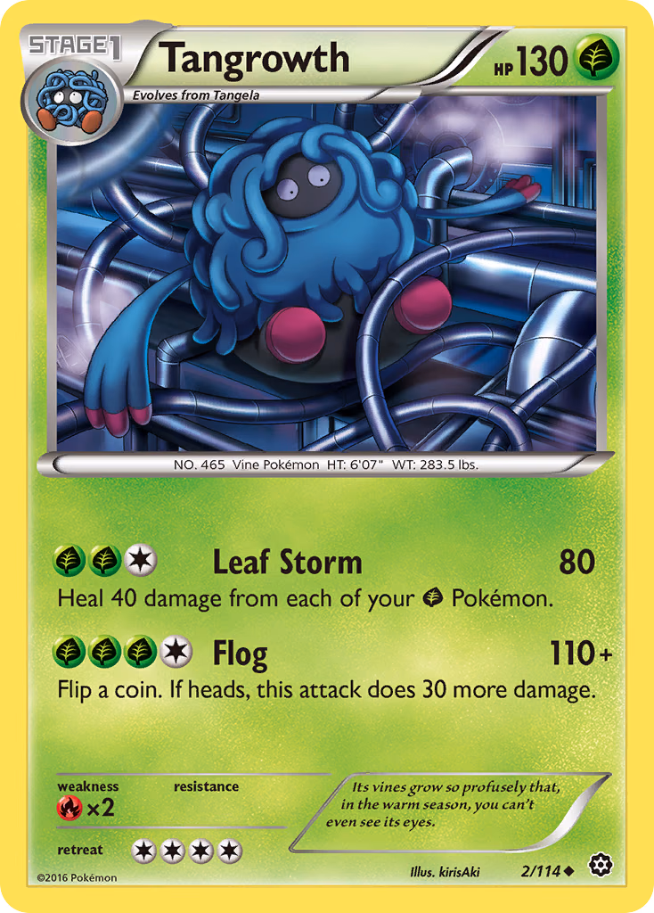 Tangrowth Pokemon card (2/114, Steam Siege)