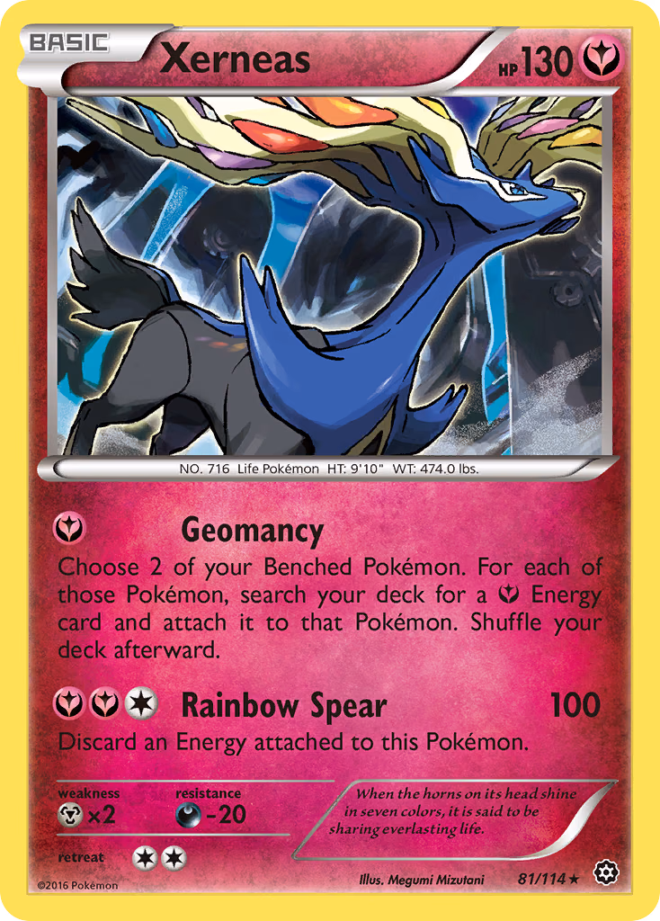 Xerneas Pokemon card (81/114, Steam Siege)