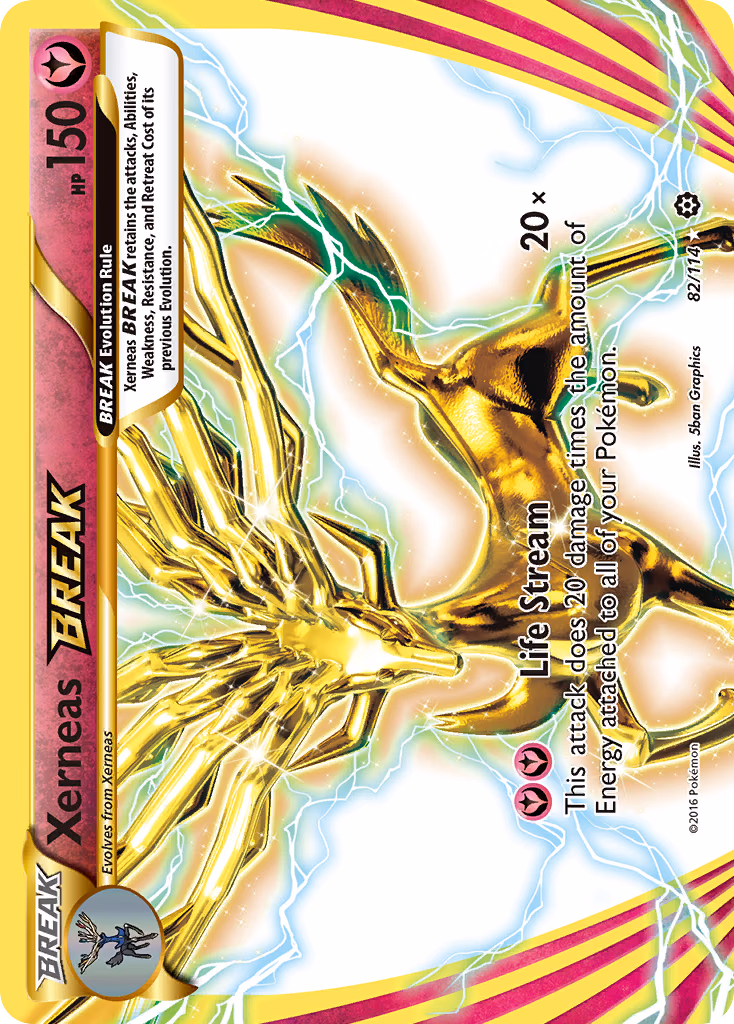 Xerneas BREAK Pokemon card (82/114, Steam Siege)