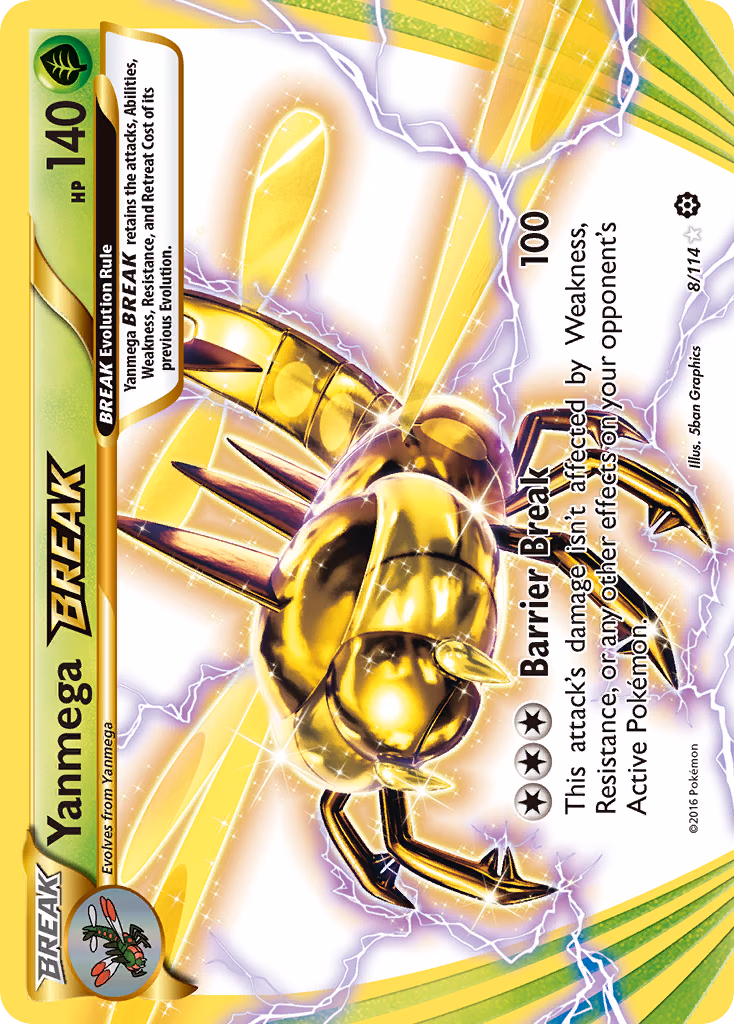 Yanmega BREAK Pokemon card (8/114, Steam Siege)