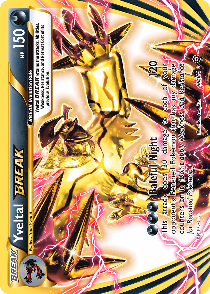 Yveltal BREAK Pokemon card (66/114, Steam Siege)