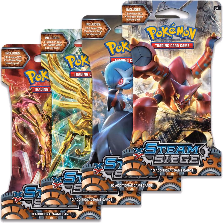 Pokemon Steam Siege Sleeved Booster Pack Art Bundle [Set of 4]