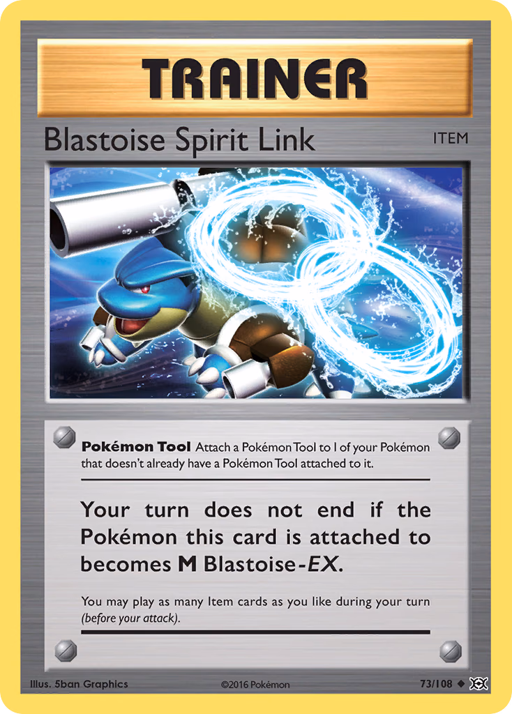 Blastoise Spirit Link Pokemon card (73/108, Evolutions)