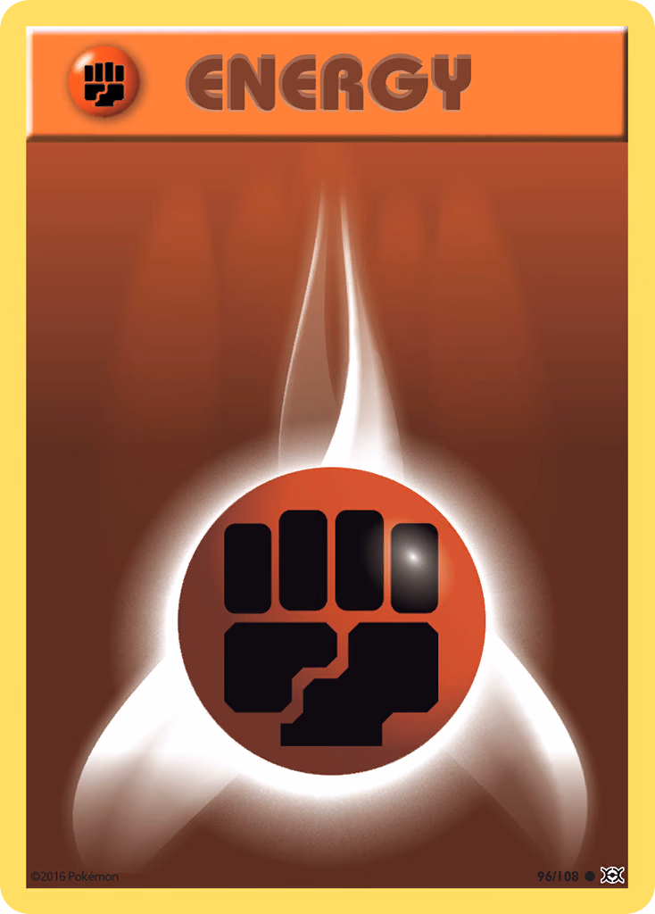 Fighting Energy Pokemon card (96/108, Evolutions)