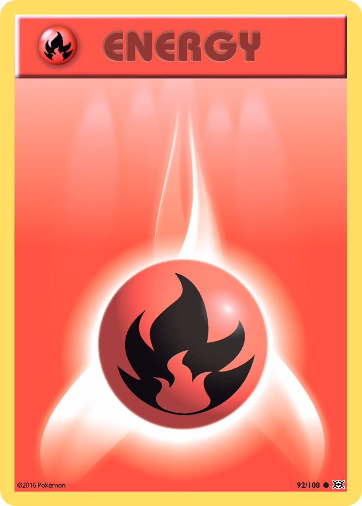 Fire Energy Pokemon card (92/108, Evolutions)