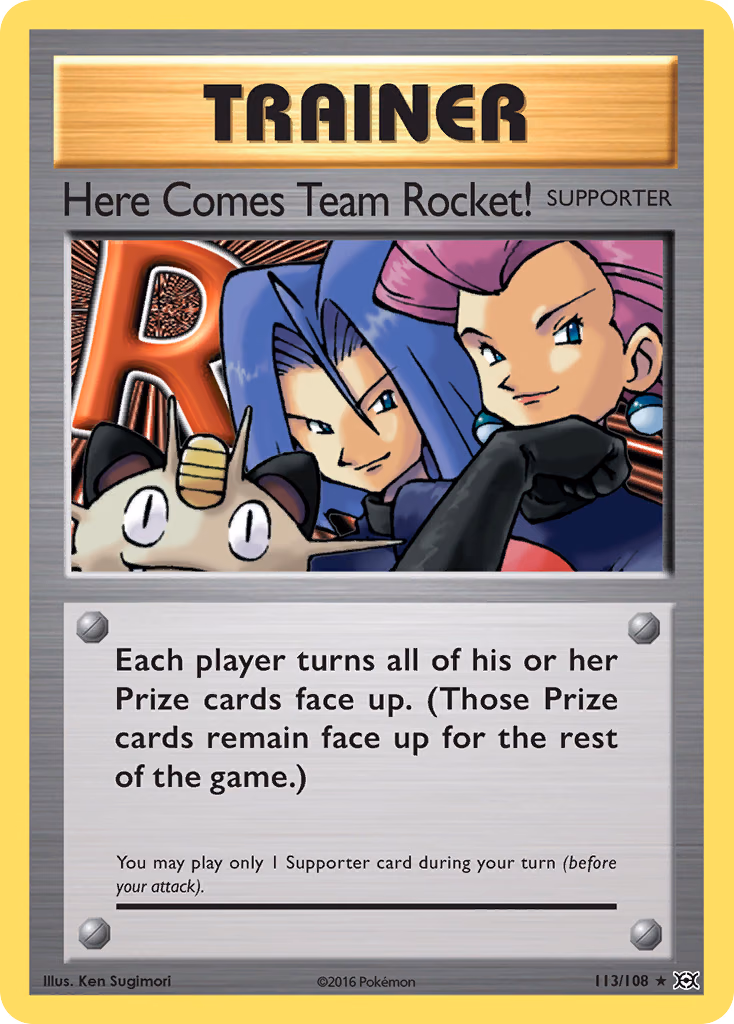 Here Comes Team Rocket! Pokemon card (113/108, Evolutions)