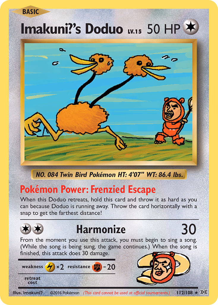 Imakuni?'s Doduo Pokemon card (112/108, Evolutions)