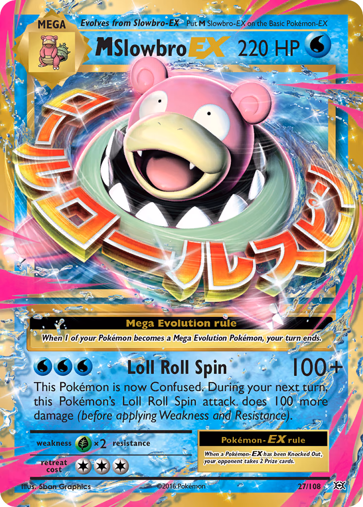 M Slowbro-EX Pokemon card (27/108, Evolutions)