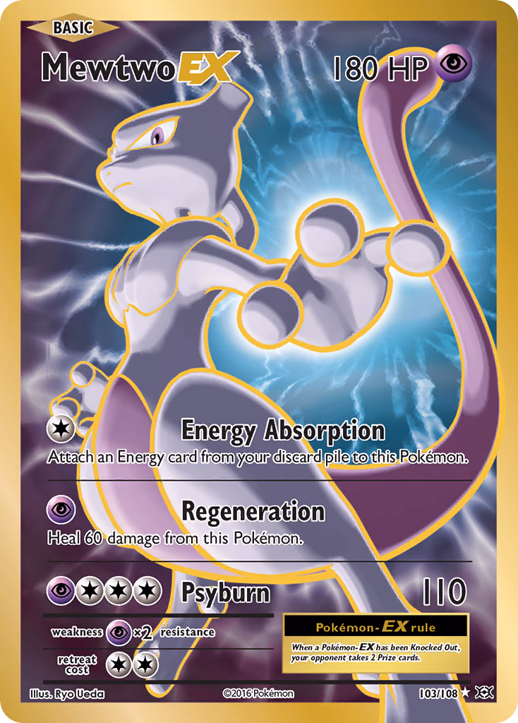 Mewtwo-EX Pokemon card (103/108, Evolutions)