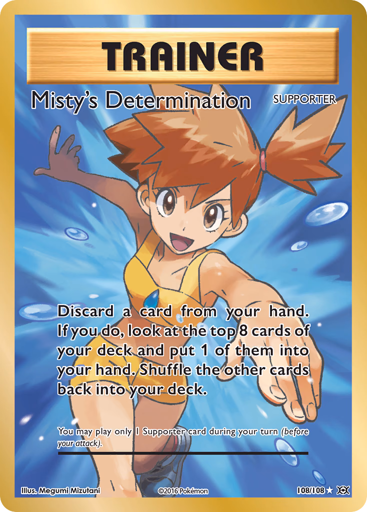 Misty's Determination Pokemon card (108/108, Evolutions)