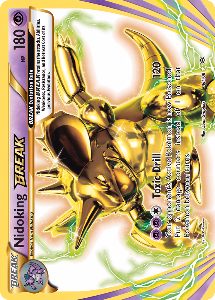 Nidoking BREAK Pokemon card (46/108, Evolutions)