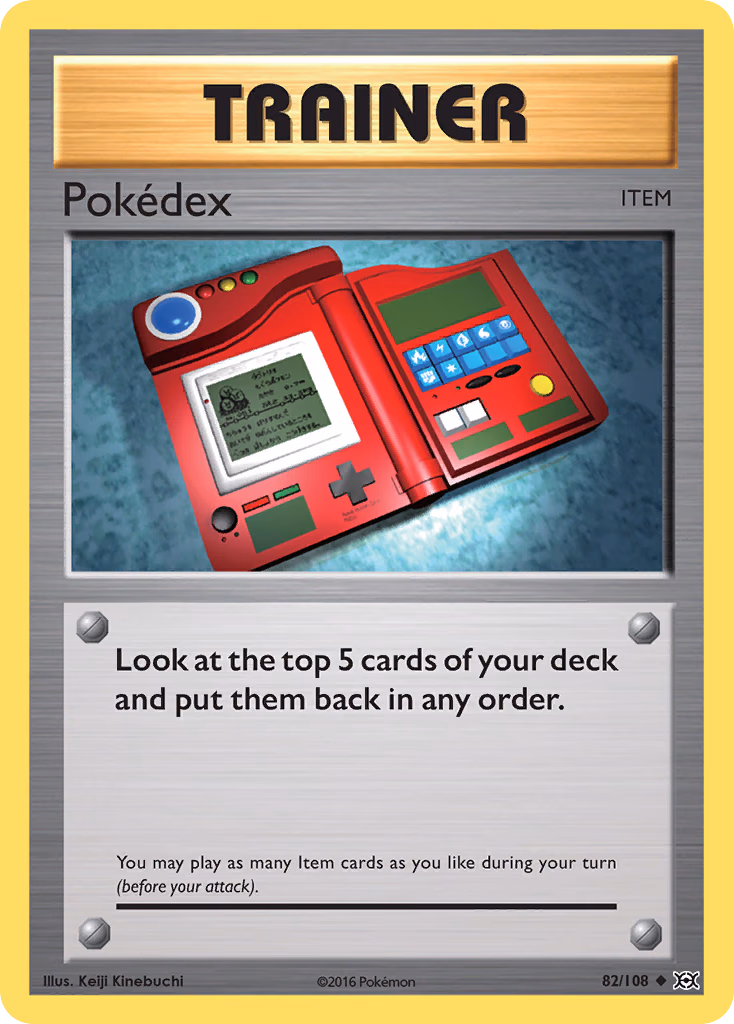 Pokédex Pokemon card (82/108, Evolutions)