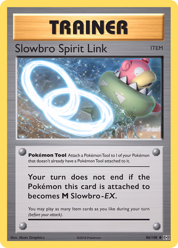 Slowbro Spirit Link Pokemon card (86/108, Evolutions)