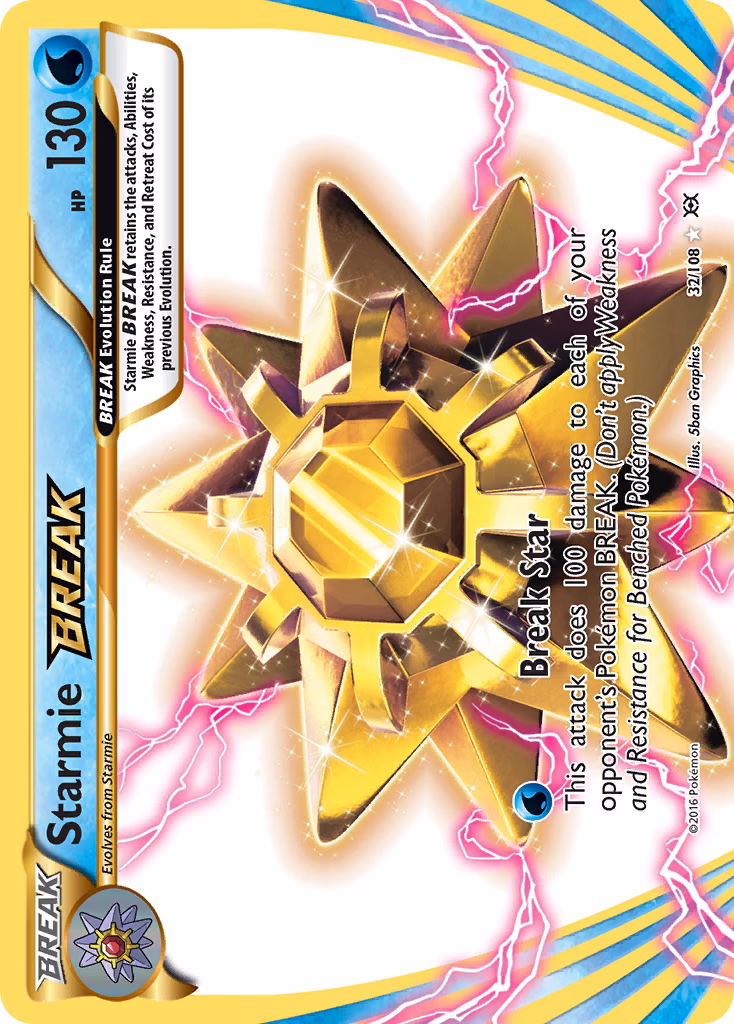 Starmie BREAK Pokemon card (32/108, Evolutions)