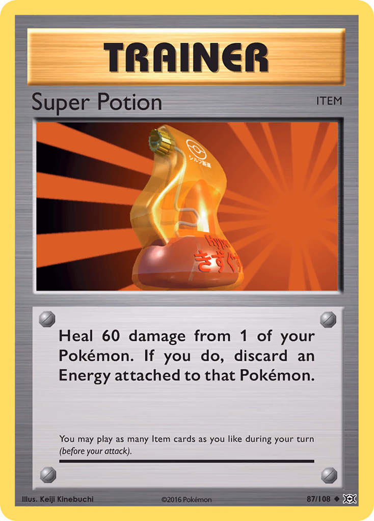 Super Potion Pokemon card (87/108, Evolutions)