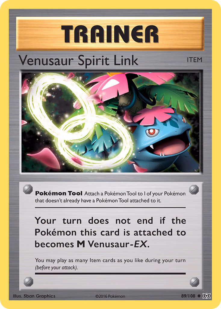 Venusaur Spirit Link Pokemon card (89/108, Evolutions)