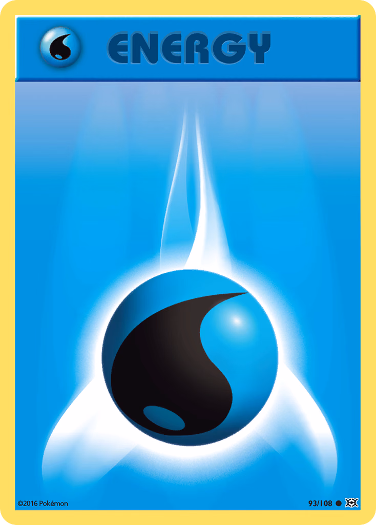 Water Energy Pokemon card (93/108, Evolutions)