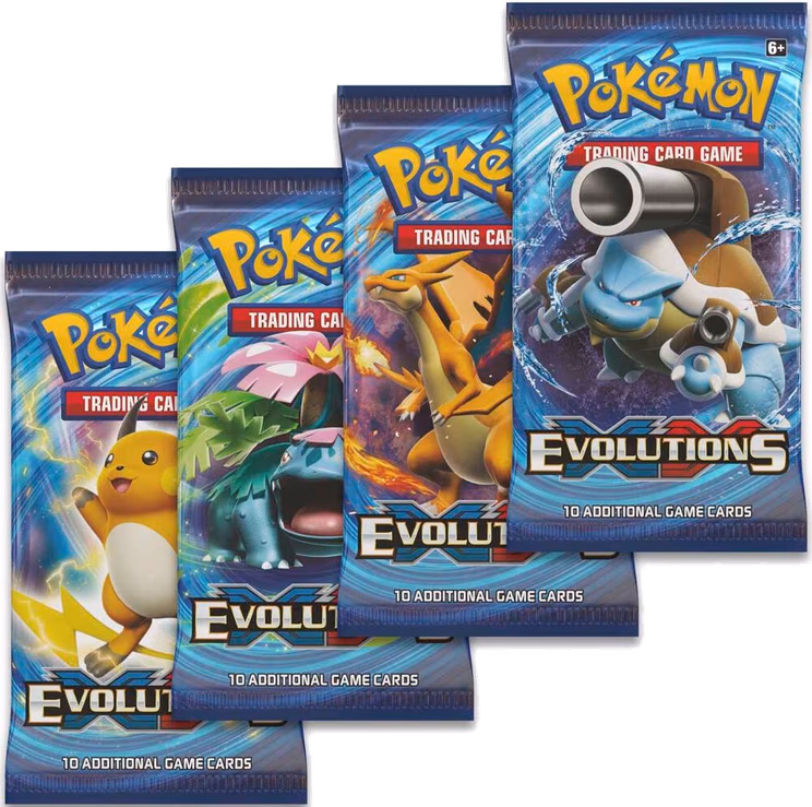 Pokemon Evolutions Booster Pack Art Bundle [Set of 4]