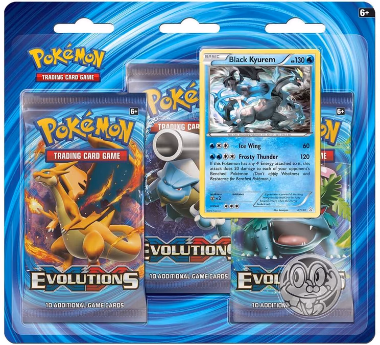 Pokemon Evolutions XY - Evolutions 3 Pack Blister [Black Kyurem]