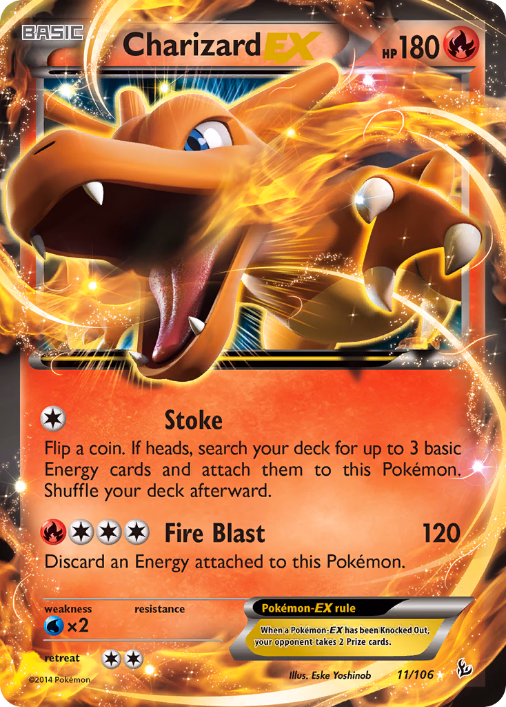 Charizard-EX Pokemon card (11/106, Flashfire)