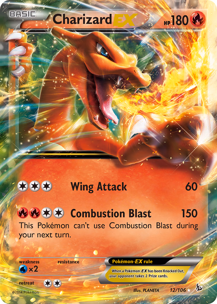 Charizard-EX Pokemon card (12/106, Flashfire)