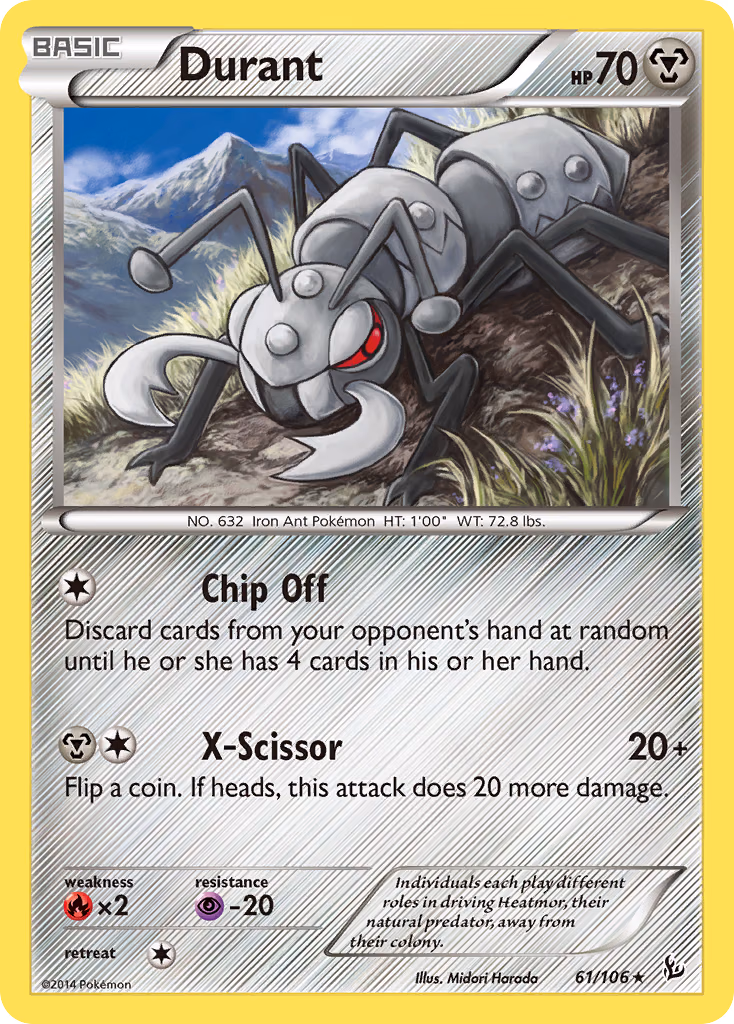 Durant Pokemon card (61/106, Flashfire)