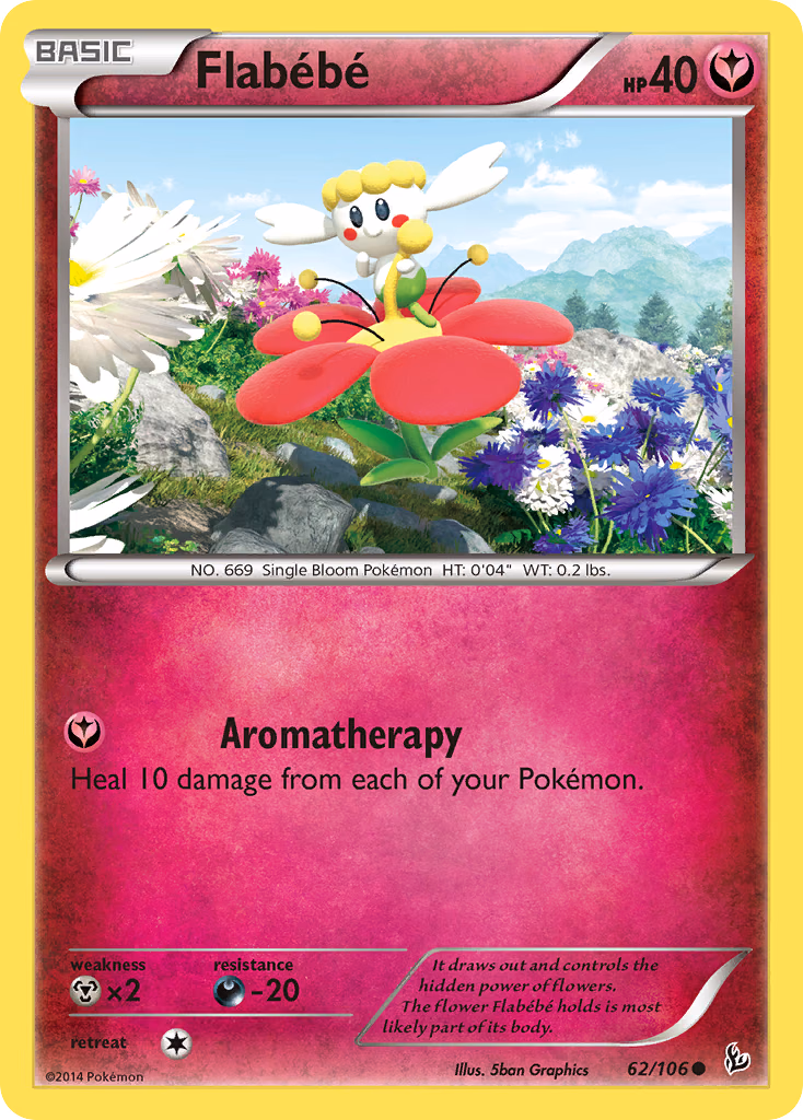 Flabébé Pokemon card (62/106, Flashfire)