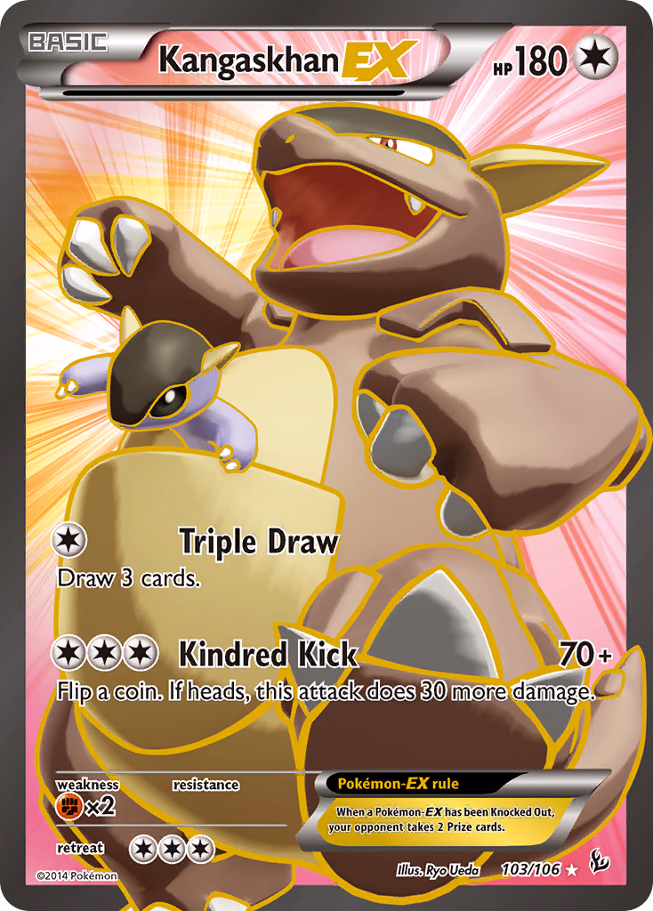 Kangaskhan-EX Pokemon card (103/106, Flashfire)