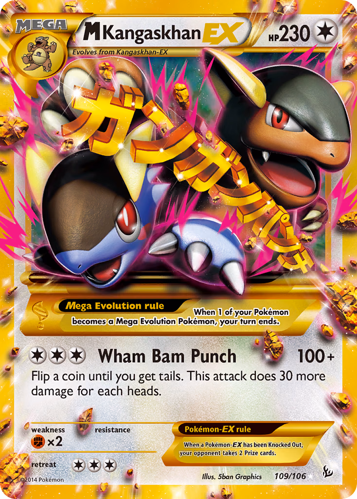 M Kangaskhan-EX Pokemon card (109/106, Flashfire)