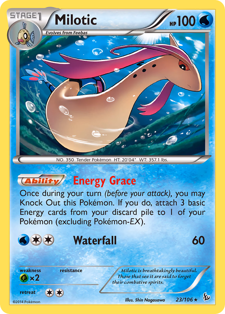Milotic Pokemon card (23/106, Flashfire)